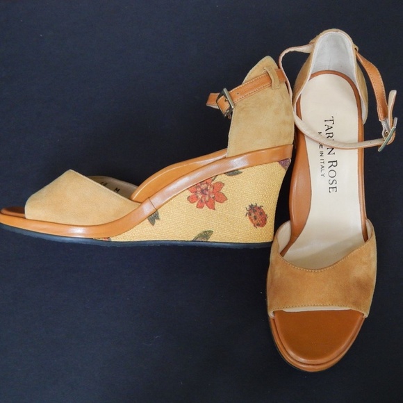 Taryn Rose Shoes - Taryn Rose Women's Suede Wedges, Floral 3" Heel